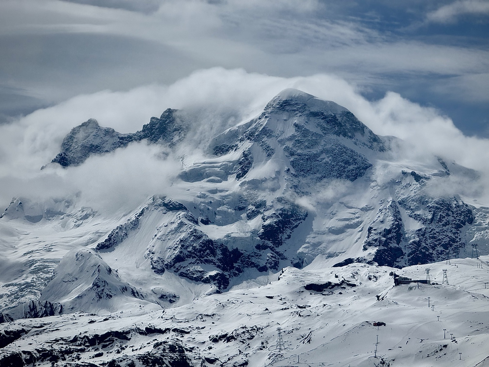 breithorn in cloud · zermatt